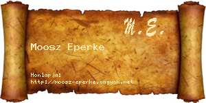 Moosz Eperke névjegykártya